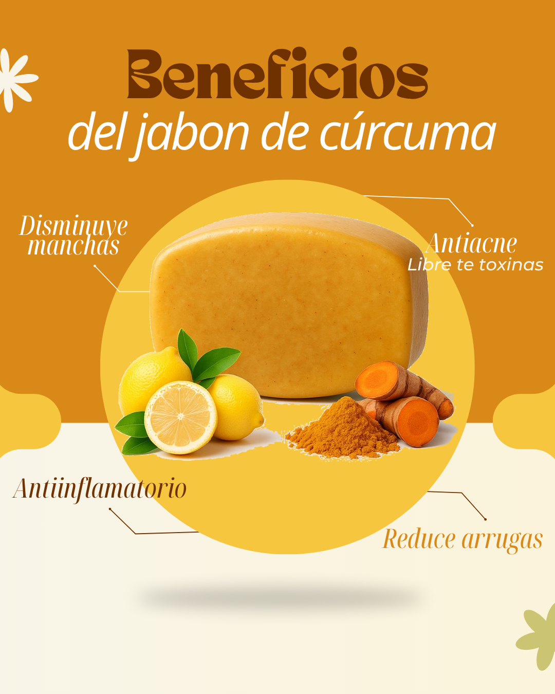 JABÓN DE CÚRCUMA Y ÁCIDO KÓJICO